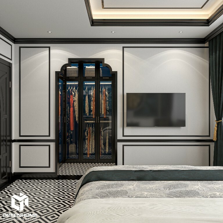Nội thất phòng ngủ phong cách thiết kế Indochine 