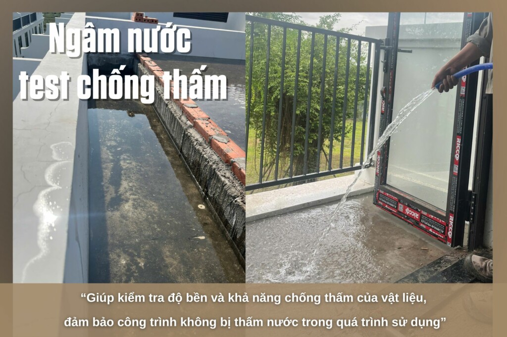 Ngâm nước test chống thấm - thi công La Vida Residences  