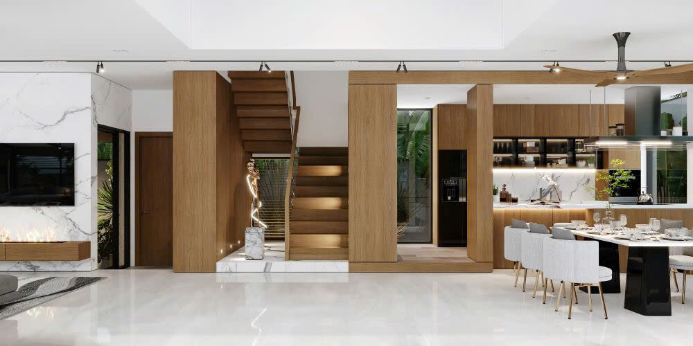 nội thất biệt thự vườn hiện đại