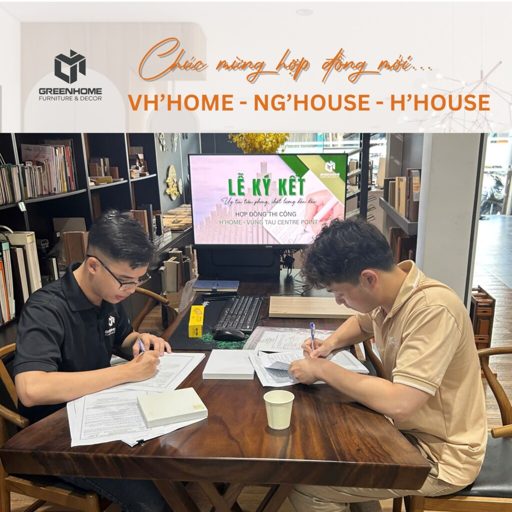 Nội thất GreenHome ký 3 hợp đồng thi công nội thất mới 1