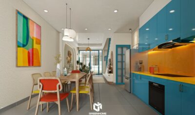 NỘI THẤT Q'HOUSE - HƠI THỞ ĐỊA TRUNG HẢI TRONG LÒNG PHỐ