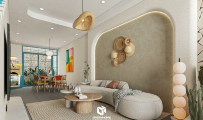 NỘI THẤT Q'HOUSE - HƠI THỞ ĐỊA TRUNG HẢI TRONG LÒNG PHỐ