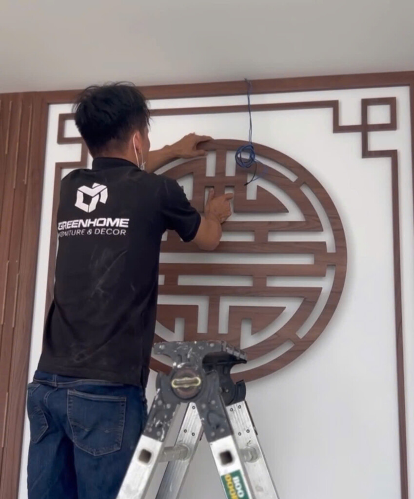 thi công phòng thờ