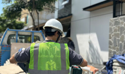 THI CÔNG VÁCH NHÀ PHỐ