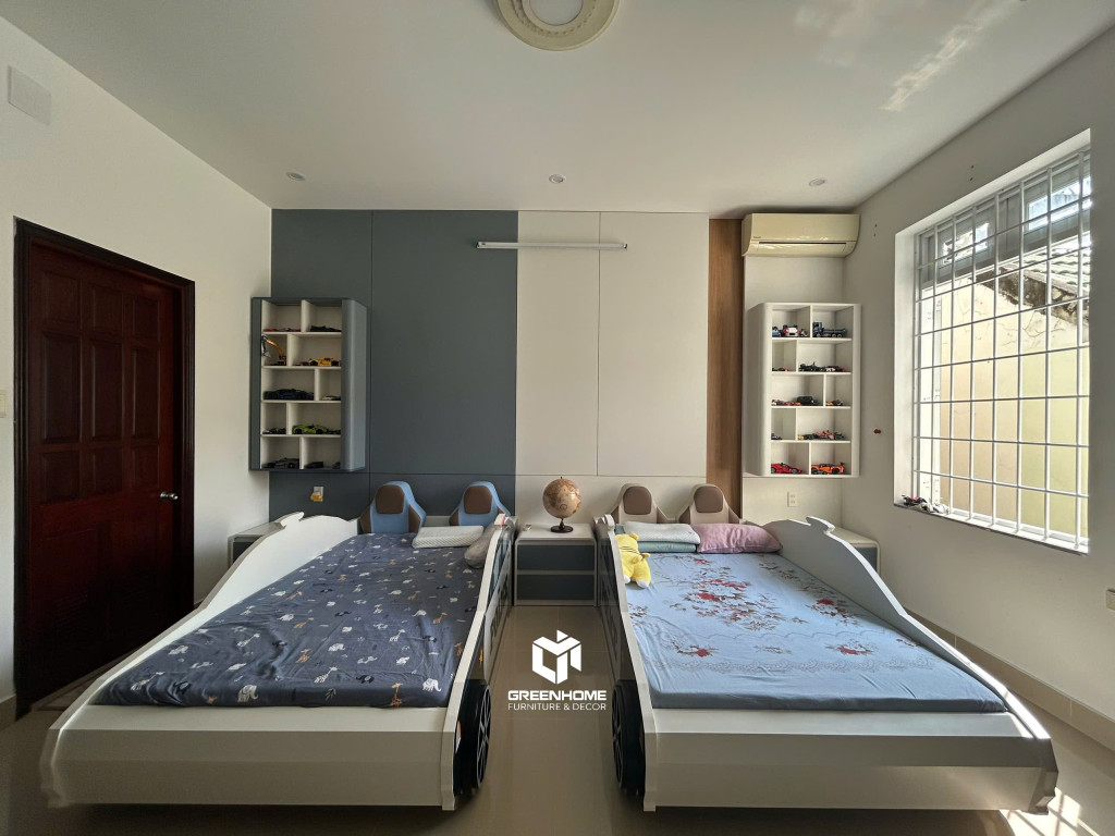 thi công nội thất phòng ngủ bé trai tại Vũng Tàu 9
