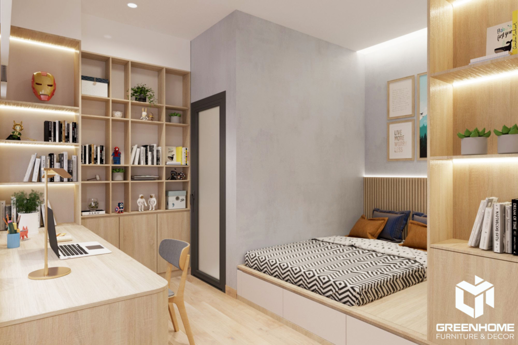 MẪU PHÒNG NGỦ BÉ TRAI SÁNG TẠO VÀ HIỆN ĐẠI