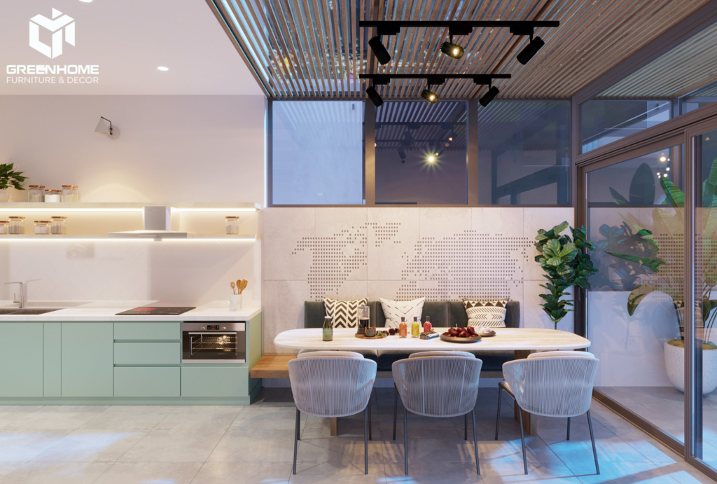 THIẾT KẾ NỘI THẤT PHÒNG BẾP HIỆN ĐẠI TẠI VŨNG TÀU