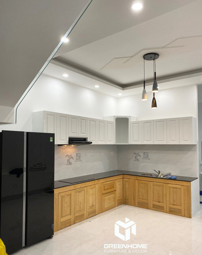 CÔNG TRÌNH HOÀN THIỆN TỦ BẾP HIỆN ĐẠI, TỐI GIẢN