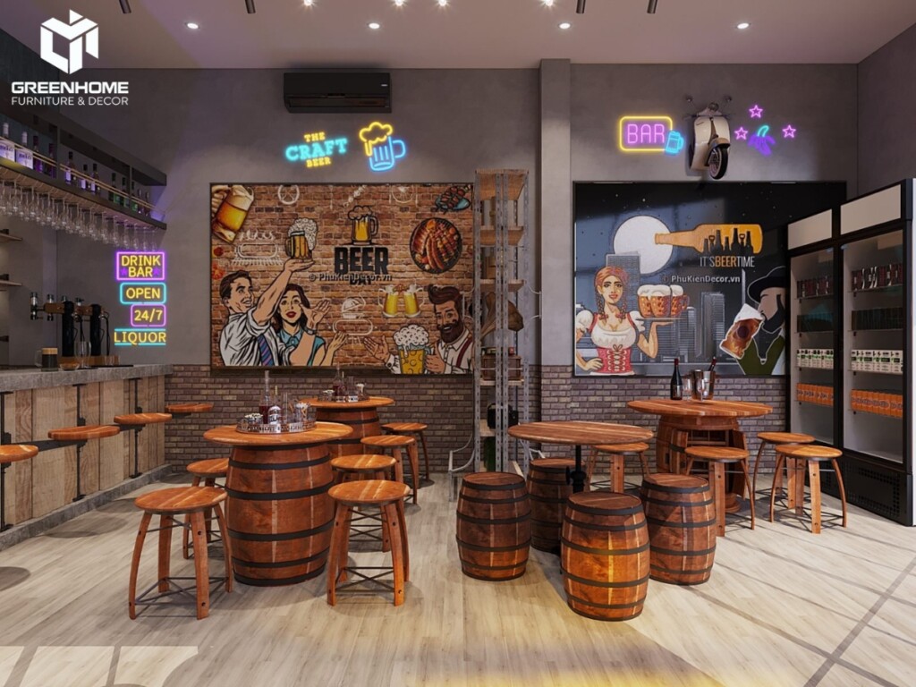ẤN TƯỢNG THIẾT KẾ QUÁN BEER PUB MANG HƠI THỞ CHÂU ÂU GIỮA LÒNG VŨNG TÀU