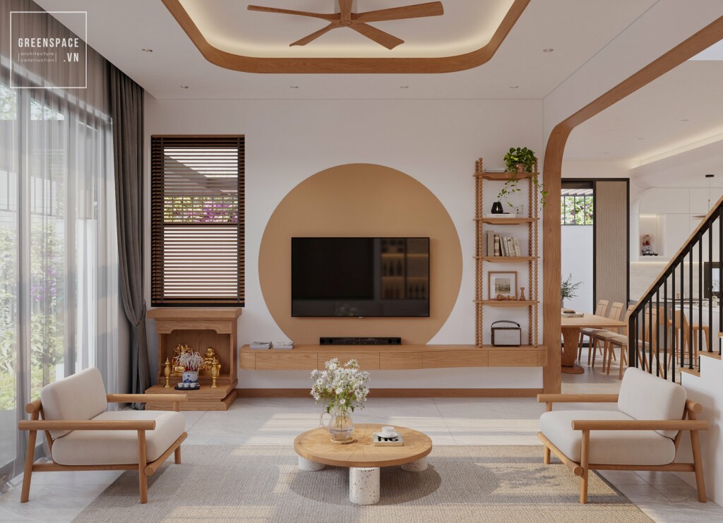 NỘI THẤT BIỆT THỰ VŨNG TÀU HIỆN ĐẠI, THANH LỊCH VỚI GỖ SÁNG MÀU