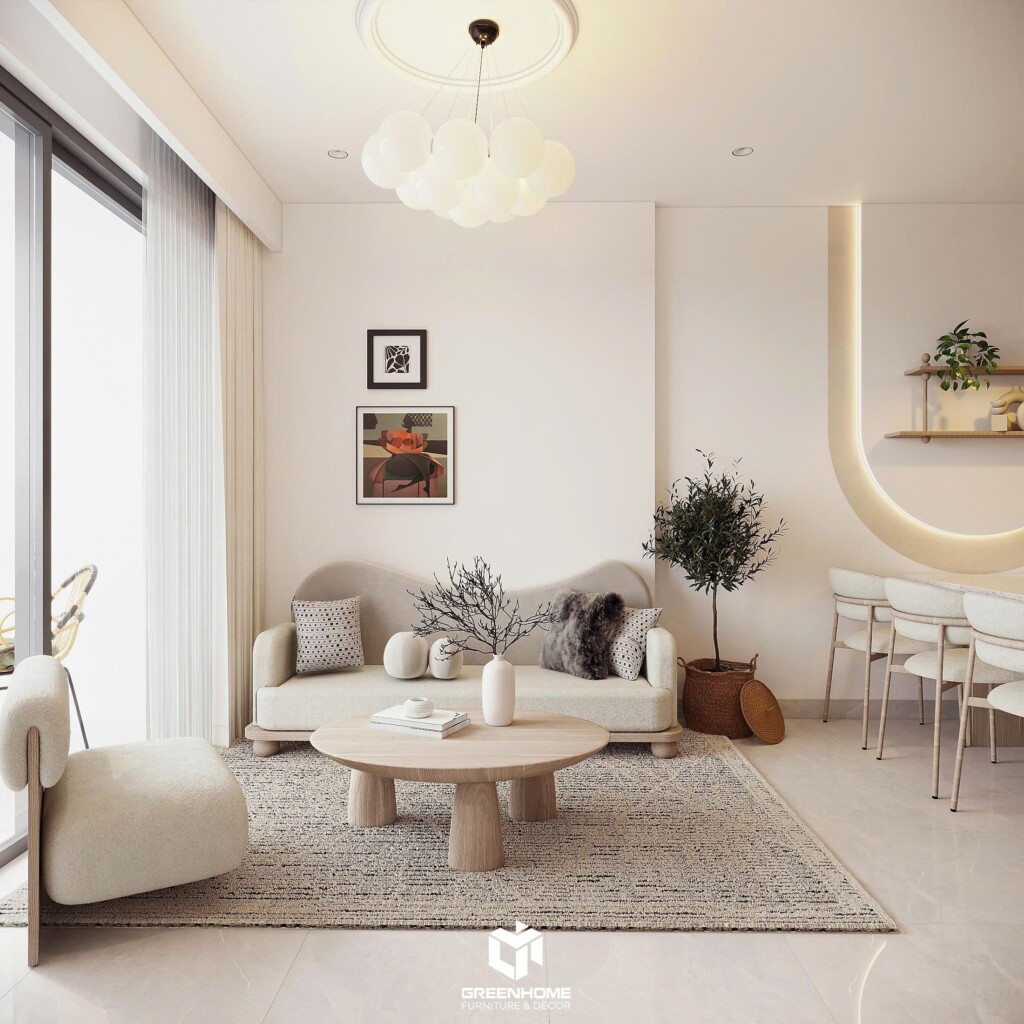 THIẾT KẾ THI CÔNG CĂN HỘ VŨNG TÀU CENTRE POINT - HIỆN ĐẠI , HÀI HÒA TỪ PHÒNG KHÁCH ĐẾN PHÒNG NGỦ.